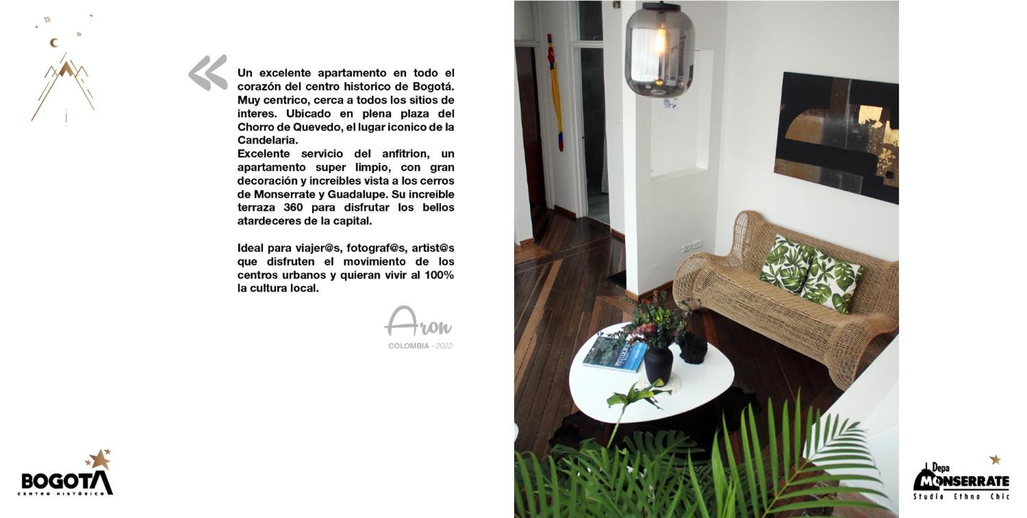 Depa Monserrate - Charming Historic Nest With Breathtaking Mountain Views - Apartamento