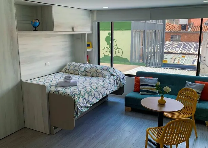 Aptotiv209 - Espectacular Aparta Estudio Tipo Loft - Chapinero - Wifi - Tv
