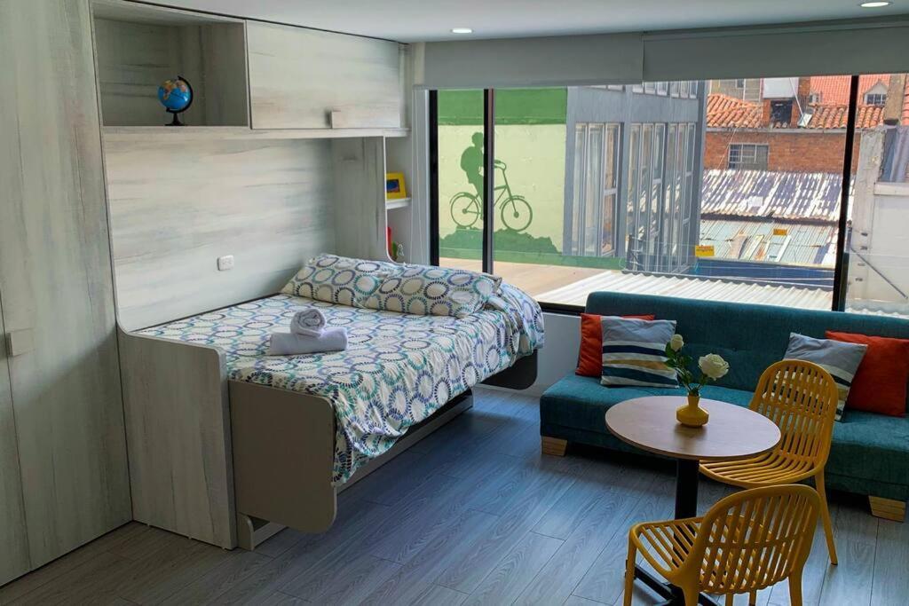 Apartamento Aptotiv209 - Espectacular Aparta Estudio Tipo Loft - Chapinero - Wifi - Tv Bogotá