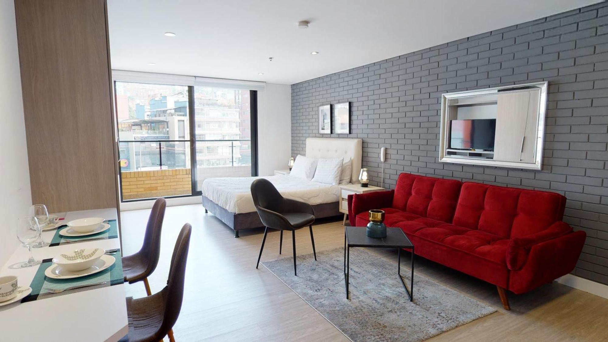 Apartment 507 Loft Con Vista A Cerros En Chapinero *